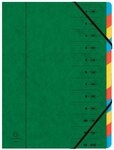 EXACOMPTA F&auml;chermappe 8x Ordnungsmappe Karton 355g/m2 + Gummizug 12 F&auml;cher A4...