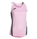 Joma Tanktop Sport-Tank Top Montreal (100% Polyester) rosa/gr&uuml;n/weiss Damen