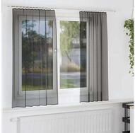 vidaXL Vorhang, Voile Vorh&auml;nge mit Stangentaschen 2 Stk. Schwarz