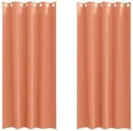 vidaXL Vorhang Verdunkelungs-Vorh&auml;nge mit Ringen 2 pcs Terrakotta 245 x 140 cm...