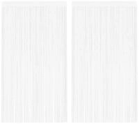 vidaXL Vorhang Fadenvorh&auml;nge 2 Stk. 140 x 250 cm Wei&szlig; (2 St)