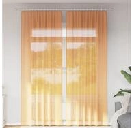vidaXL Vorhang, Voile Vorh&auml;nge mit Stangentaschen 2 Stk. Orange