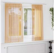vidaXL Vorhang, Voile Vorh&auml;nge mit Stangentaschen 2 Stk. Orange