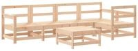 vidaXL Gartenlounge-Set 6-tlg. Garten-Lounge-Set Massivholz Kiefer, (6-tlg)