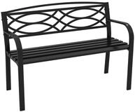 COSTWAY Gartenbank, Metall Sitzbank f&uuml;r 2 Personen, Balkonbank bis 300 kg...