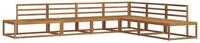 vidaXL Sofaelement Outdoor-Sofagarnitur Natur Massivholz (6 St)