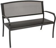 DEGAMO Gartenbank COMO (1-St), 2-sitzer, stabiles Stahlgestell, Streckmetall,
