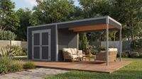 weka Gartenhaus Batu 2 mit Anbau, BxT: 550x515 cm