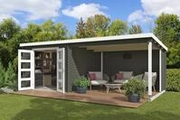 LASITA MAJA Gartenhaus Lasita Maja Gartenhaus Novia Plus, 28 mm, 620 x 309 x 211 cm,