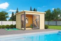 LASITA MAJA Gartenhaus DOMEO 1, BxT: 319,6x319,6 cm, (Set), Fundamentmass 3000 x