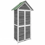 vidaXL Ger&auml;tehaus, Ger&auml;teschuppen Grau 89x52,5x175 cm Massivholz Kiefer