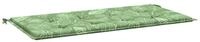 vidaXL Sitzauflage Gartenbank-Auflage Blattmuster 120x50x4 cm Oxford-Gewebe, (1 St)