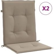 vidaXL Hochlehnerauflage, Gartenstuhlauflagen f&uuml;r Niedriglehner 2 Stk. Taupe