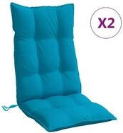 vidaXL Hochlehnerauflage, Gartenstuhl Auflagen 2 Stk. Hellblau Oxford-Gewebe