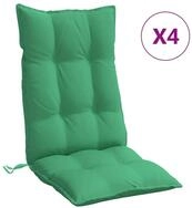 vidaXL Hochlehnerauflage, Gartenstuhl Auflagen 4 Stk. Gr&uuml;n Oxford-Gewebe