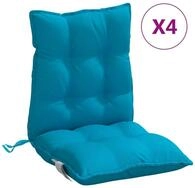 vidaXL Sitzauflage, Niedriglehner-Auflagen 4 Stk. Hellblau Oxford-Gewebe