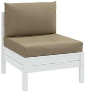 vidaXL Palettenkissen, Palettenkissen 2-tlg. Melange Taupe Stoff