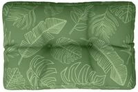vidaXL Palettenkissen, Sitzkissen Blattmuster 50x40x12 cm Stoff