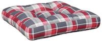 vidaXL Sitzauflage Palettenkissen Rot Kariert 58x58x10 cm Stoff, (1 St)