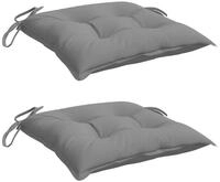 vidaXL Sitzauflage Stuhlkissen 2 Stk. Grau 40x40x7 cm Oxford-Gewebe, (2 St)