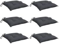 vidaXL Sitzauflage Stuhlkissen 6 Stk. Anthrazit 40x40x7 cm Oxford-Gewebe, (6 St)