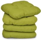 Beautissu Stuhlkissen 4er Set Sitzkissen Lisa Hellgr&uuml;n, 40x40x8cm, Indoor & Outdoor