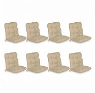 Beautissu Sitzauflage 8er Set Niedriglehner Auflagen Set Flair NL, 100x50x8cm,...