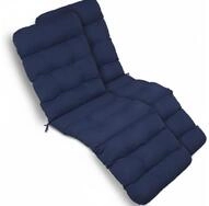 Beautissu Polsterauflage 2X Bequeme Liegenauflage Deckchair, 200x50x8 cm, Blau,
