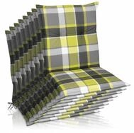 Beautissu Sitzauflage 8er Set Sunny GR Niedriglehner Auflagen 100x50 cm in Gr&uuml;n