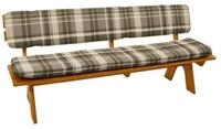 DEGAMO Bankauflage SEATTLE, (1 St), 4-sitzer 195cm, grau/beige kariert,...