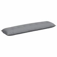 vidaXL R&uuml;ckenkissen R&uuml;ckenkissen Hellgrau 200 x 19 x 50 cm Stoff, 1-tlg.
