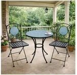 HTI-Living Garten-Essgruppe Tisch und 2 St&uuml;hle Celia Bl&auml;tter, (Set, 3-tlg., 1...