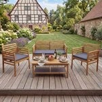MCW Balkonset MCW-E99b, (4-tlg), Max. Belastbarkeit pro Sitzplatz: 120kg,...
