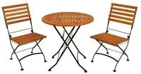 DEGAMO Garten-Essgruppe HOFGARTEN, (3-tlg), 2x Stuhl, 1x Tisch rund 75cm, Stahl