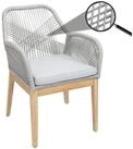 MCW Gartenstuhl MCW-H56b-S (1 St), Inklusive Sitzkissen, Hohe Stoffqualit&auml;t 230g/m&sup2;