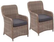 MCW Gartenstuhl MCW-E98 (Set, 2 St), Wasserabweisende Bez&uuml;ge, Polsterbez&uuml;ge mit