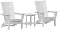 vidaXL Gartenstuhl Gartenstuhl 3 pcs Wei&szlig; 80,5 x 74,5 x 92 cm Polyethylen (3 St)