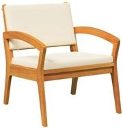 vidaXL Gartenlounge-Set Gartenstuhl mit Kissen 2 pcs &Ouml;l-Natur Massivholz,...