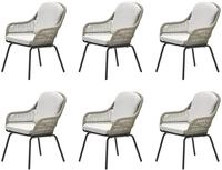 Garden Impressions Gartenstuhl 6er Set Triton sand Diningsessel Terrassenstuhl...