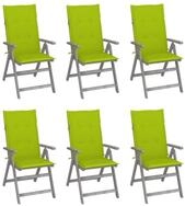 vidaXL Gartenstuhl Hochlehner Verstellbar 6 Stk. mit Auflagen Massivholz (6 St)