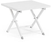 Natur24 Gartentisch Taylor Beistelltisch 43 x 36 x 44 cm Aluminium Wei&szlig;