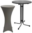 Beautissu Stehtisch Outdoor Stehtisch Sylt, klappbar, &Oslash;70cm, Anthrazit, mit...