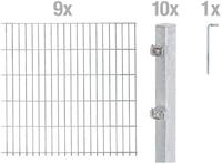 Alberts Doppelstabmattenzaun Grundset, (Set), H&ouml;he: 80-200 cm, Gesamtl&auml;nge:...