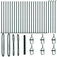 vidaXL Gartenzaun Sechseckzaun mit Betonsockel 50 x 1,4 m PVC-beschichteter...
