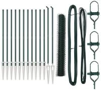 vidaXL Gartenzaun Sechseckzaun mit Pfosten 25 x 1 m PVC-beschichteter Stahl...
