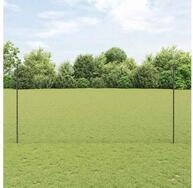 vidaXL Zaun, Zaun mit Pfosten Grau 1,5 x 100 m Stahl und PVC grau