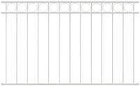vidaXL Gartenzaun Zaunelement ASSEN Wei&szlig; 170 x 100 cm Stahl, (1-St)