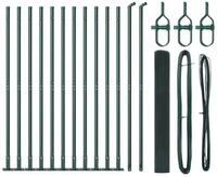 vidaXL Gartenzaun Geschwei&szlig;ter Drahtzaun mit Betonfundament 25 x 1 m (B x H),...