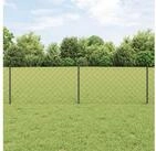 vidaXL Zaun, Zaun mit Pfosten Grau 0,6 x 25 m Stahl und PVC
