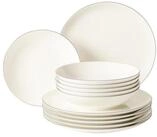 Seltmann Weiden Tafelservice Savona Grey Line Tafelservice 12er Set (12-tlg), 6